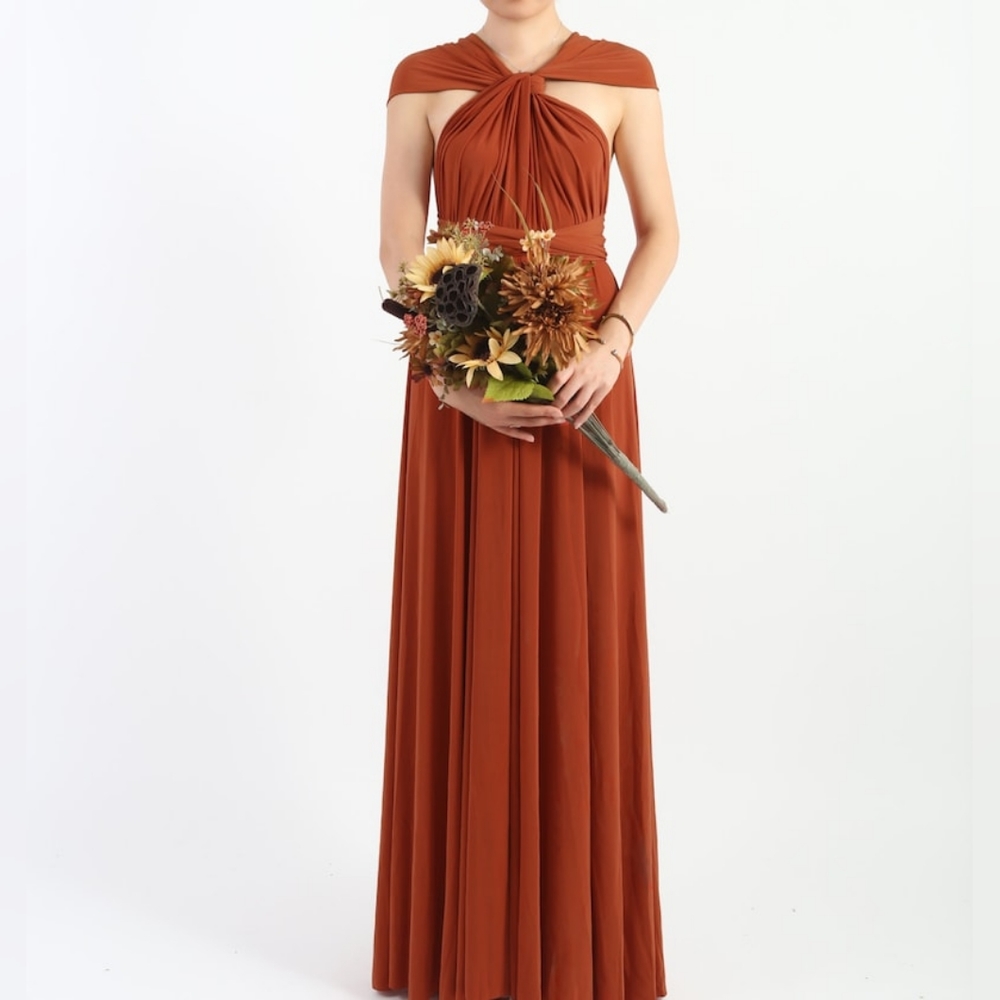 Infinity dress burnt orange (one-size fits all)